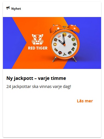 På Betsson casino: ny jackpott - varje timme!